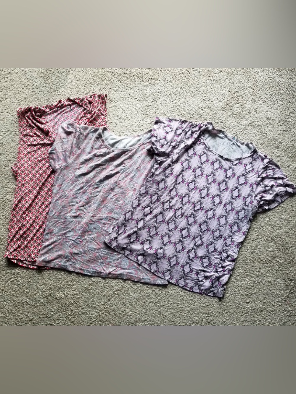 Women’s Pink & Purple Short-Sleeve Tops - Pack of 3